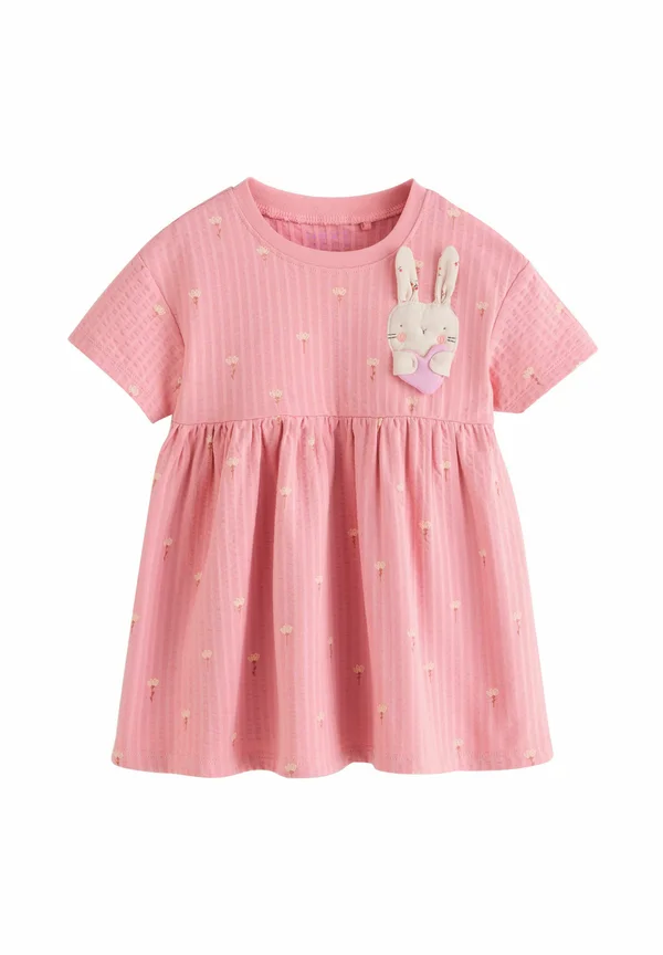Jerseykleid - pink bunny
