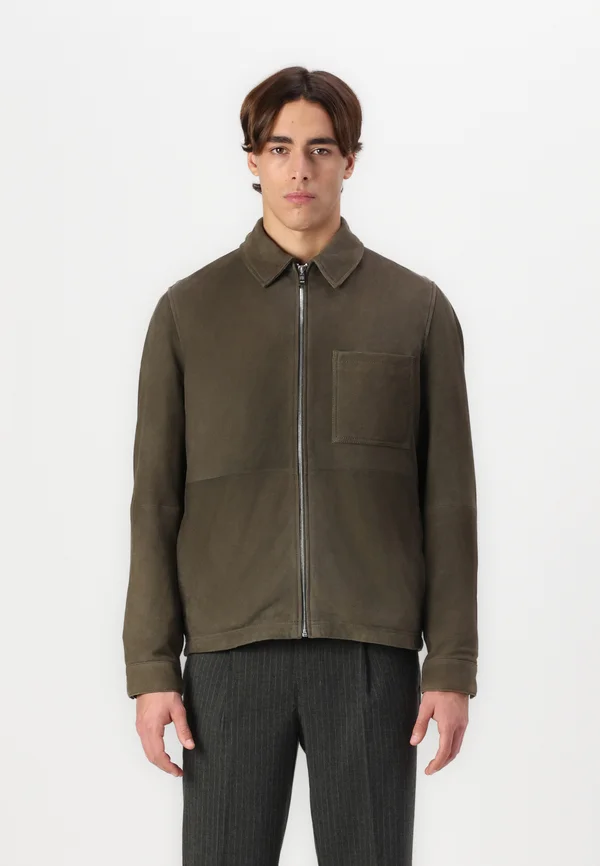 JERSON - Lederjacke - green