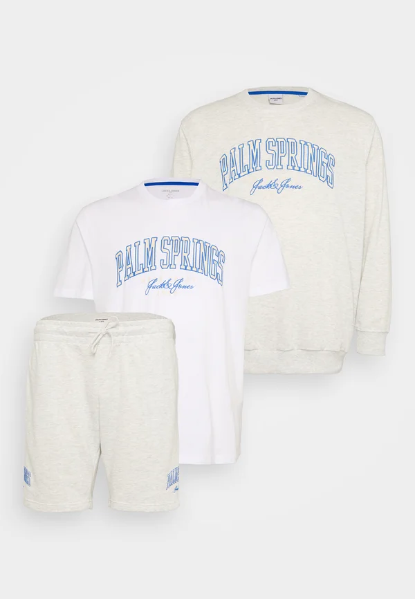 JJDETROIT TRIPLE SET - Shorts - white melange/white