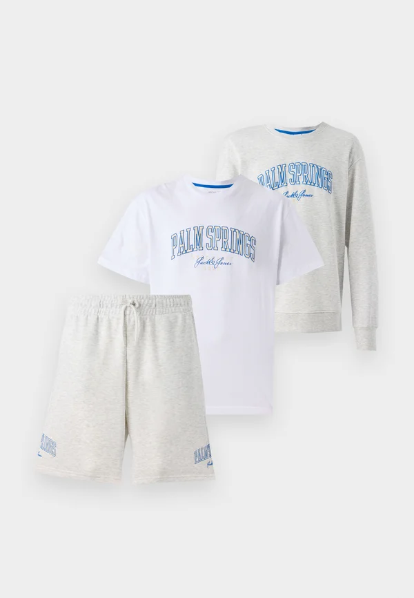 JJDETROIT TRIPLE SET - Sweatshirt - white melange