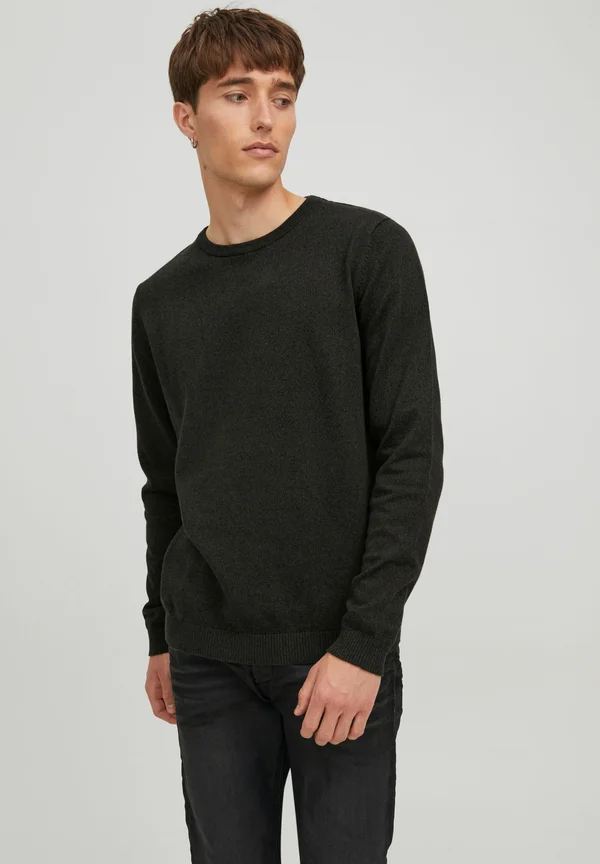 JJEBASIC CREW NECK NOOS - Strickpullover - dark green