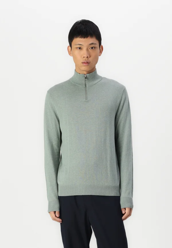 JJEEMIL HALF ZIP - Strickpullover - iceberg green