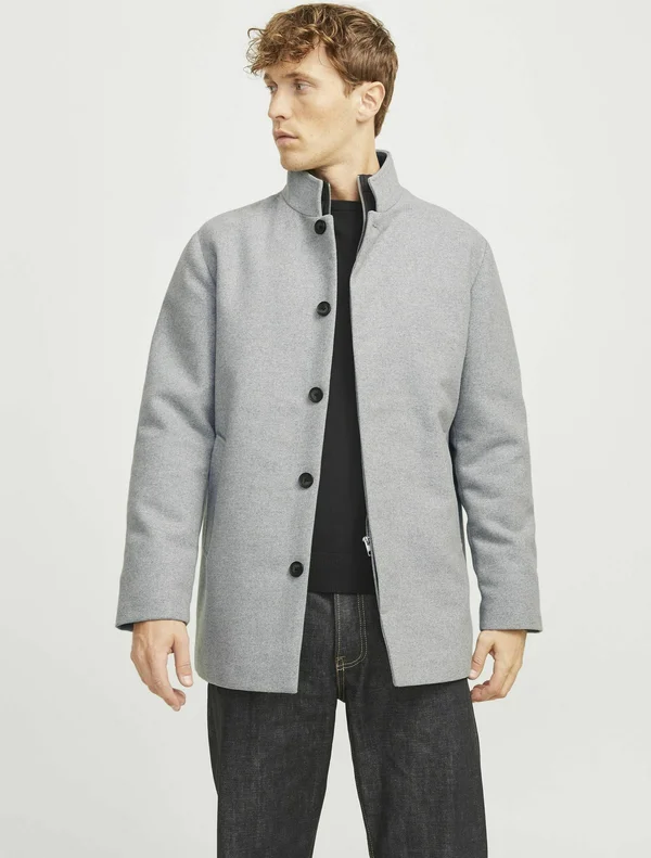 JJEHARRISON - Kurzmantel - light grey melange