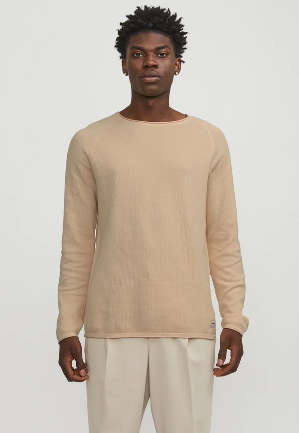 JJEHILL CREW NECK  - Strickpullover - apricot ice