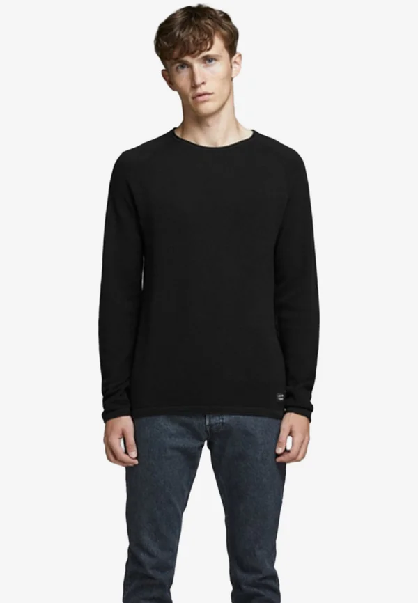 JJEHILL CREW NECK  - Strickpullover - black