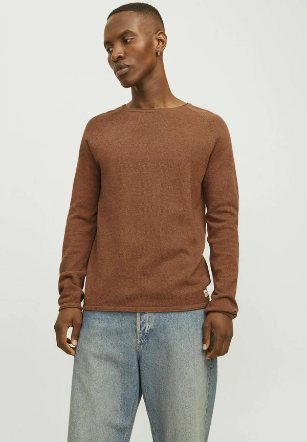JJEHILL CREW NECK  - Strickpullover - mocha bisque