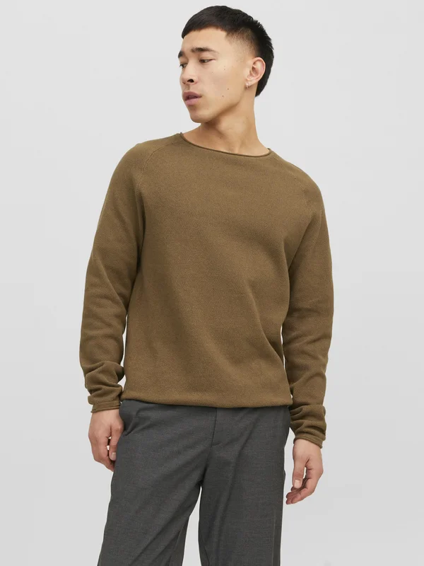 JJEHILL CREW NECK  - Strickpullover - otter