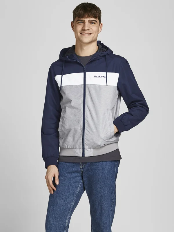 JJERUSH HOOD - Übergangsjacke - navy blazer