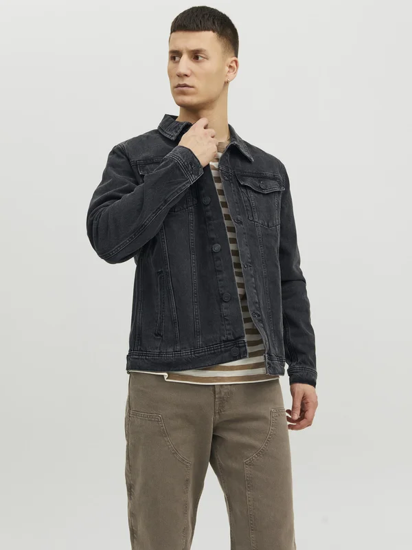JJIJEAN JACKET - Jeansjacke - black denim