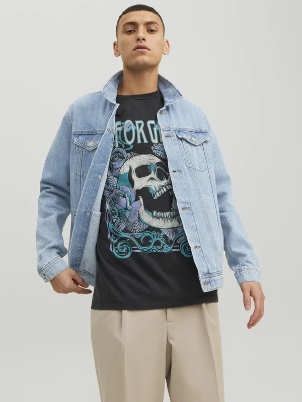JJIJEAN JACKET - Jeansjacke - blue denim