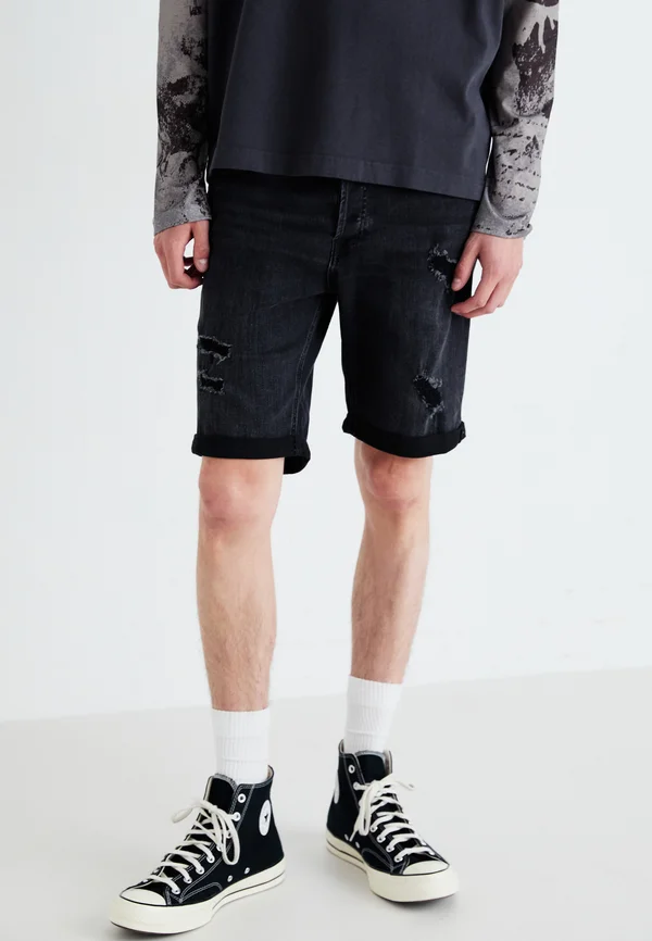 JJIRICK JJORIGINAL - Jeans Shorts - black denim