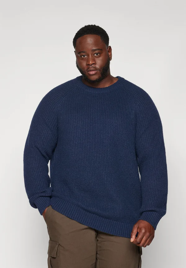JJJONES CREW NECK - Strickpullover - navy blazer