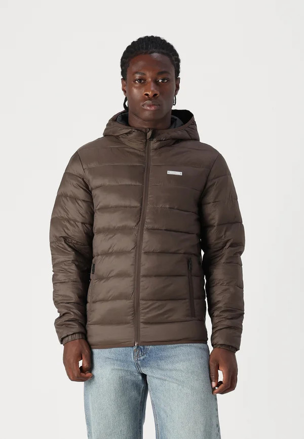 JJVINCENT PUFFER HOOD - Übergangsjacke - chocolate brown