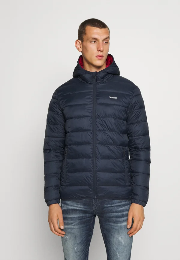 JJVINCENT PUFFER HOOD - Übergangsjacke - navy blazer