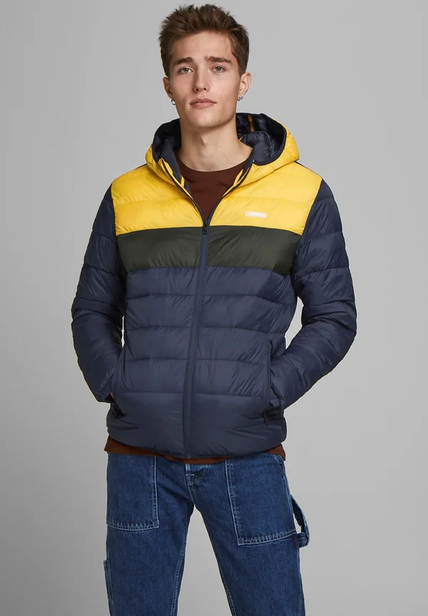 JJVINCENT PUFFER HOOD - Übergangsjacke - yolk yellow