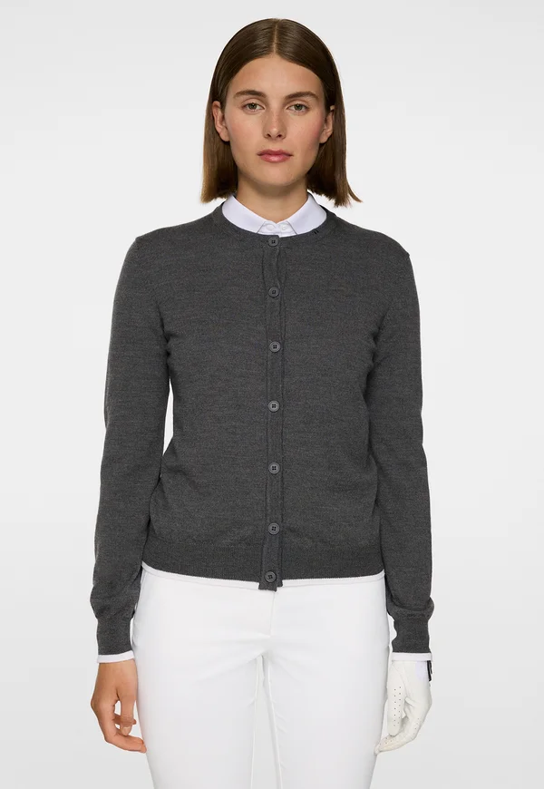 JOANNA - Strickjacke - dark grey melange