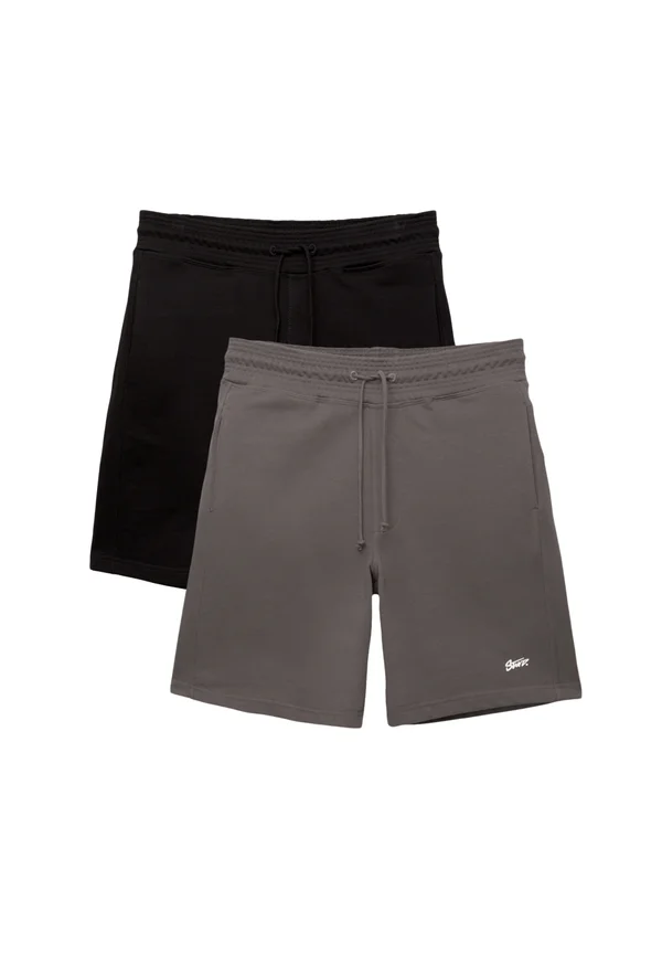 JOGGER - 2-PACK OF BERMUDA - Jogginghose - grey