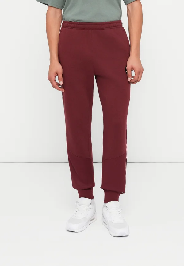JOGGER - Jogginghose - dark red/white