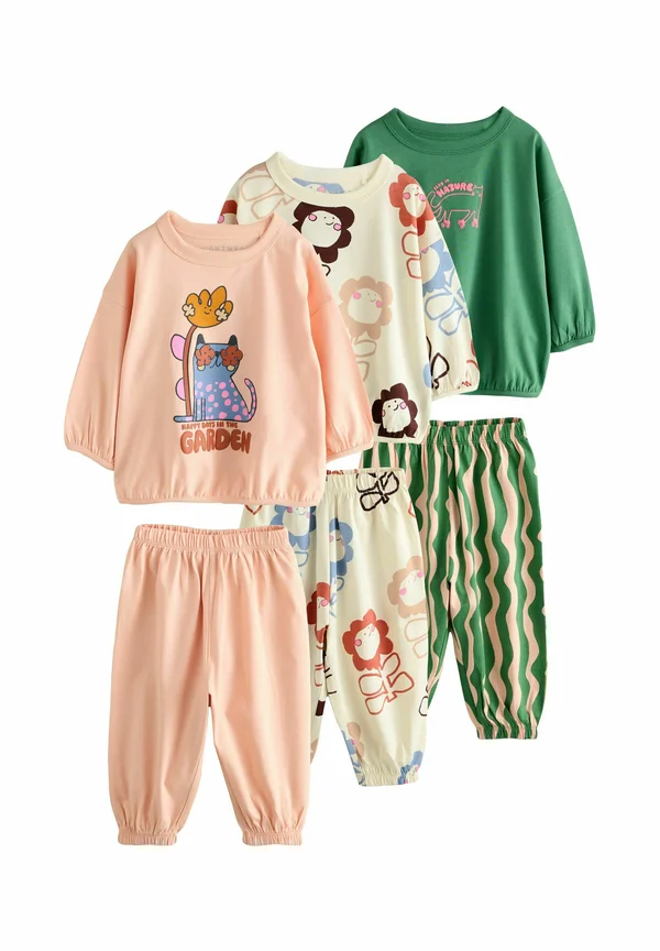 JOGGERS 3 PACK SET - Nachtwäsche Set - pink/green character print