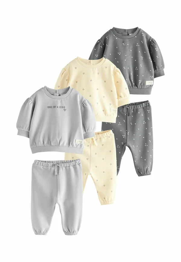 JOGGERS SET 3 PACK - Trainingsanzug - charcoal/grey/cream