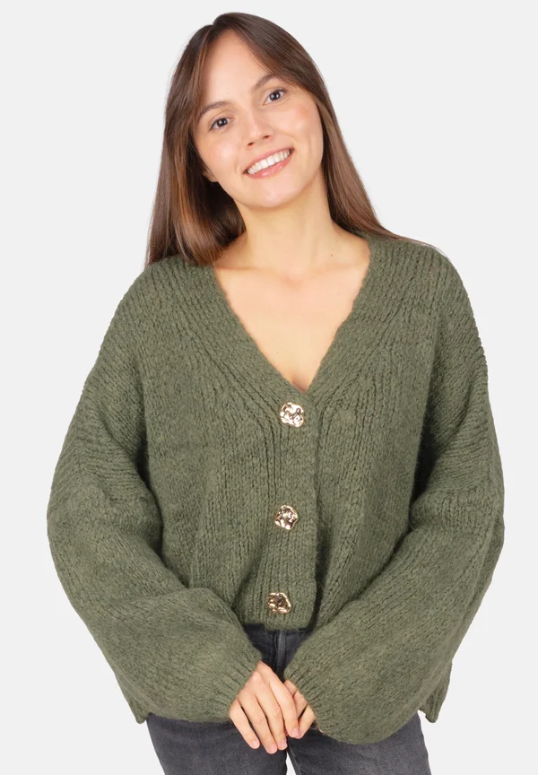 JOJO CARDIGAN - Strickjacke - khaki
