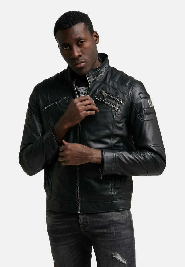 JOKER - Lederjacke - schwarz