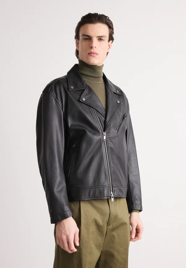 JOLUSH - Lederjacke - black