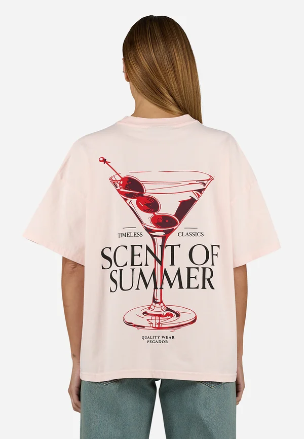 JORBA HEAVY OVERSIZED TEE - T-Shirt print - washed dusty rose