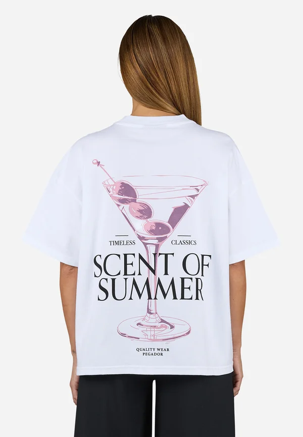 JORBA HEAVY OVERSIZED TEE - T-Shirt print - white