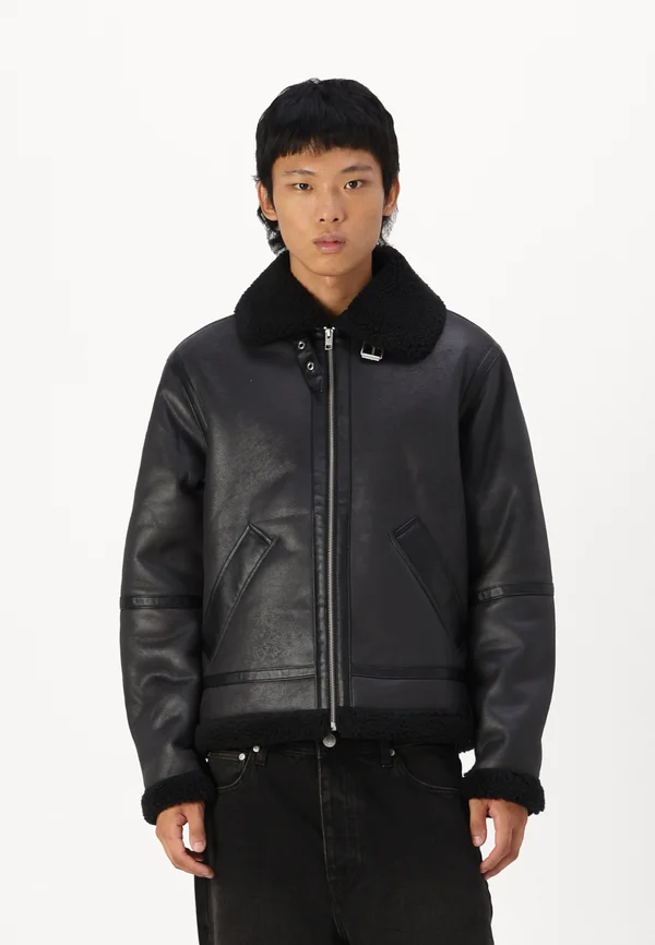 JORCOLE AVIATOR JACKET - Kunstlederjacke - black
