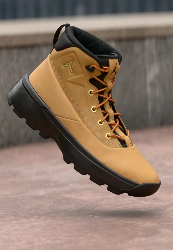 JORDAN CITY BOOT - Schnürstiefelette - flax/black