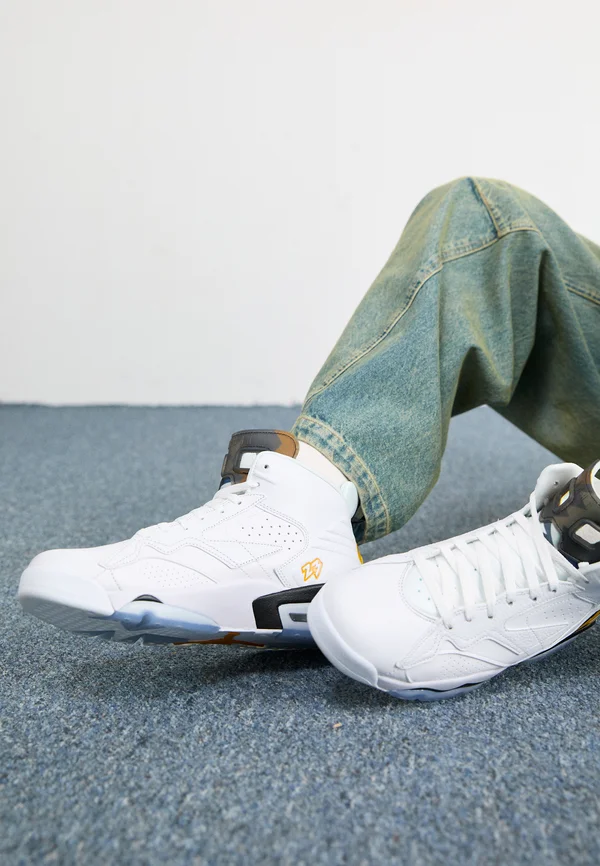 JORDAN MVP - Sneaker high - white/yellow ochre/black