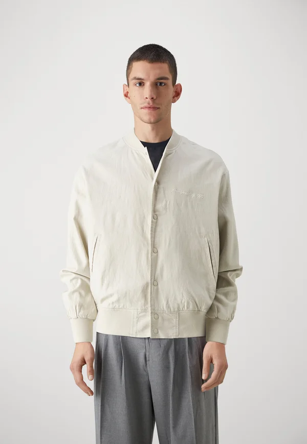 JORFARO LINEN MIX BOMBER JACKET - Bomberjacke - moonbeam