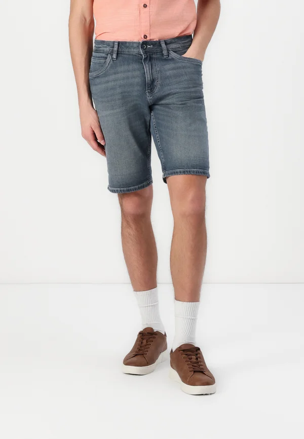 JOSH REGULAR - Jeans Shorts - mid stone blue grey denim