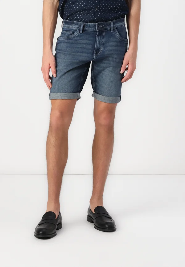JOSH REGULAR - Jeans Shorts - used dark stone blue denim