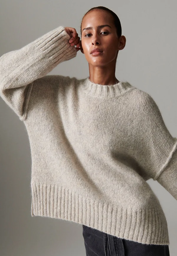 JOSIE - Strickpullover - light grey melange