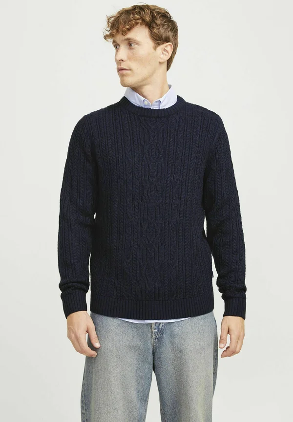 JPRBLUDIOGO CABLE KNIT  - Strickpullover - night sky