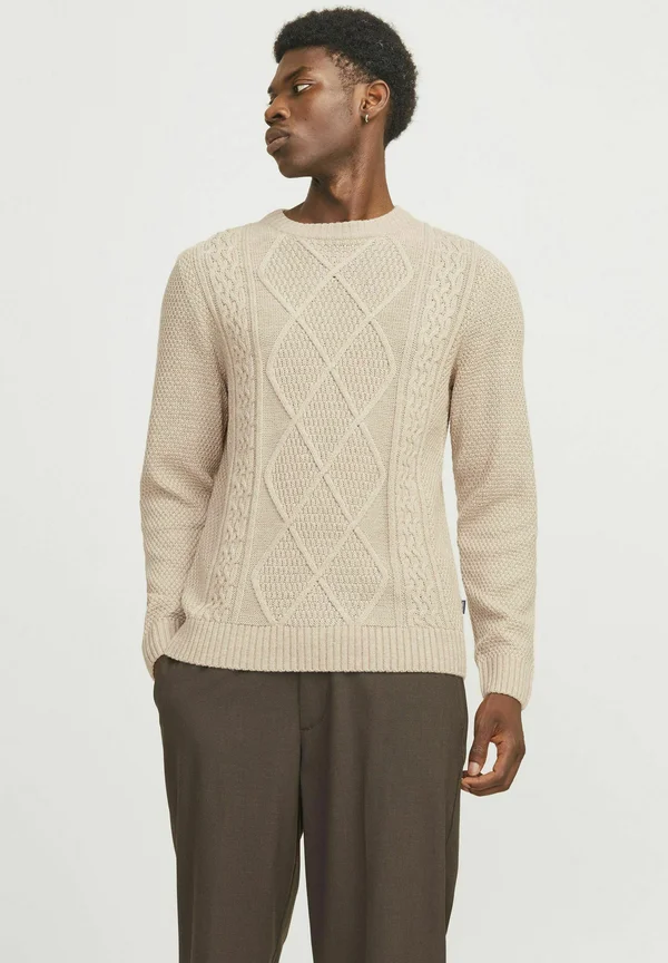 JPRBLUDIOGO CABLE KNIT  - Strickpullover - pure cashmere