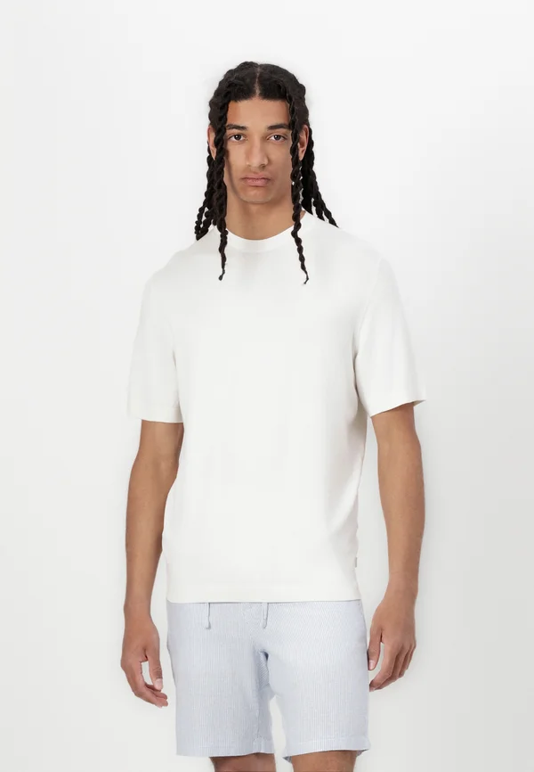 JPRCCWILLIAM CREW NECK - Strickpullover - cloud dancer