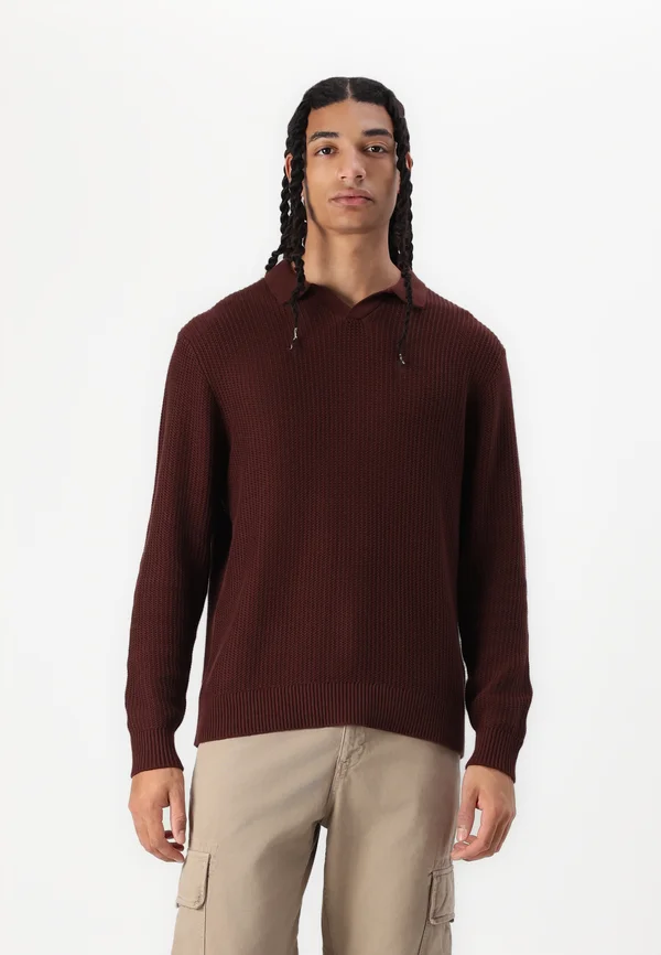 JPRWINTER STRUCTURE - Strickpullover - bitter chocolate