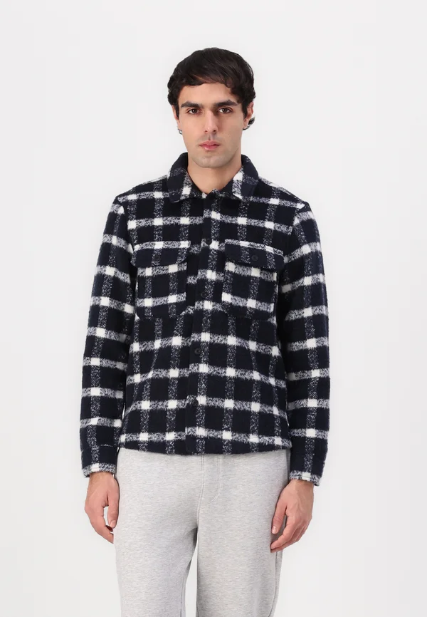 JUKES CHECKED SHACKET - Übergangsjacke - dark blue