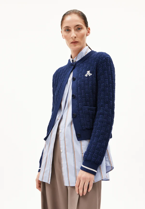 JULIAANAS STRUCTURE - Strickjacke - blue noon