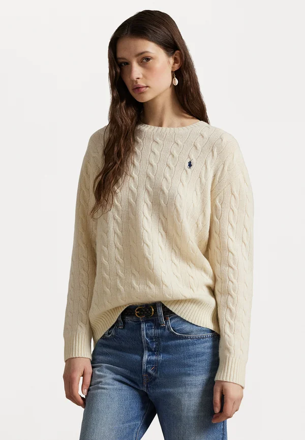 JULIANNA LONG SLEEVE PULLOVER - Strickpullover - authentic cream
