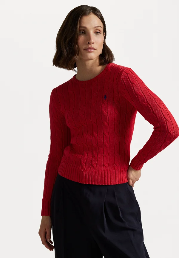 JULIANNA LONG SLEEVE PULLOVER - Strickpullover - deep orangey red
