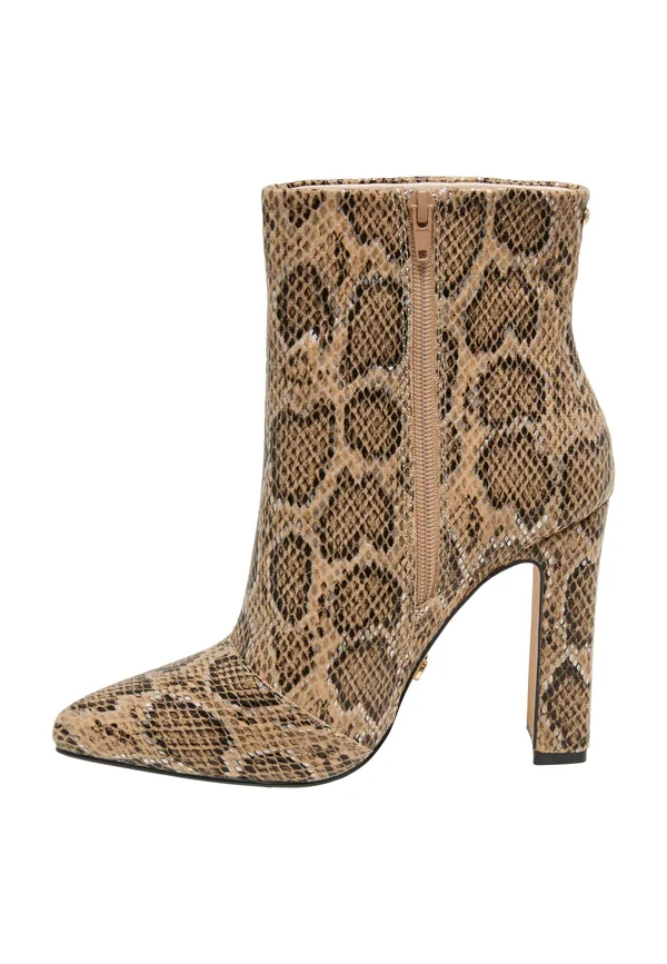 JULY  - Stiefelette - cream beige snake