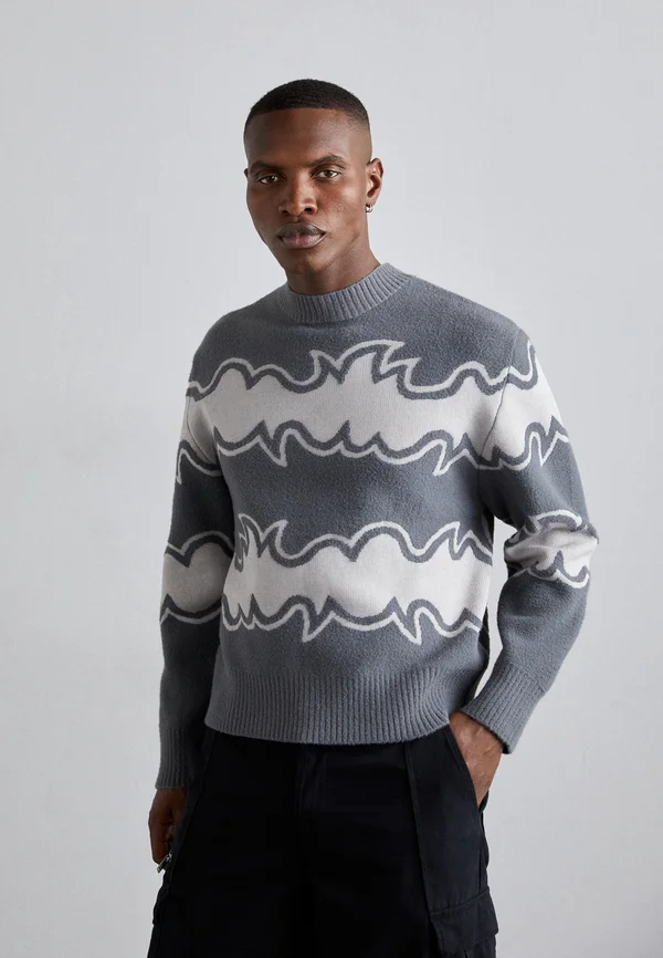 JUMPER - Strickpullover - ash grey/light grey
