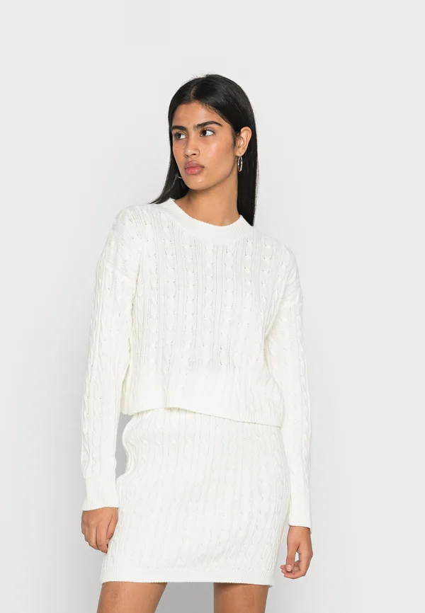 JUMPER WITH LONG SLEEVES - Strickpullover - cream