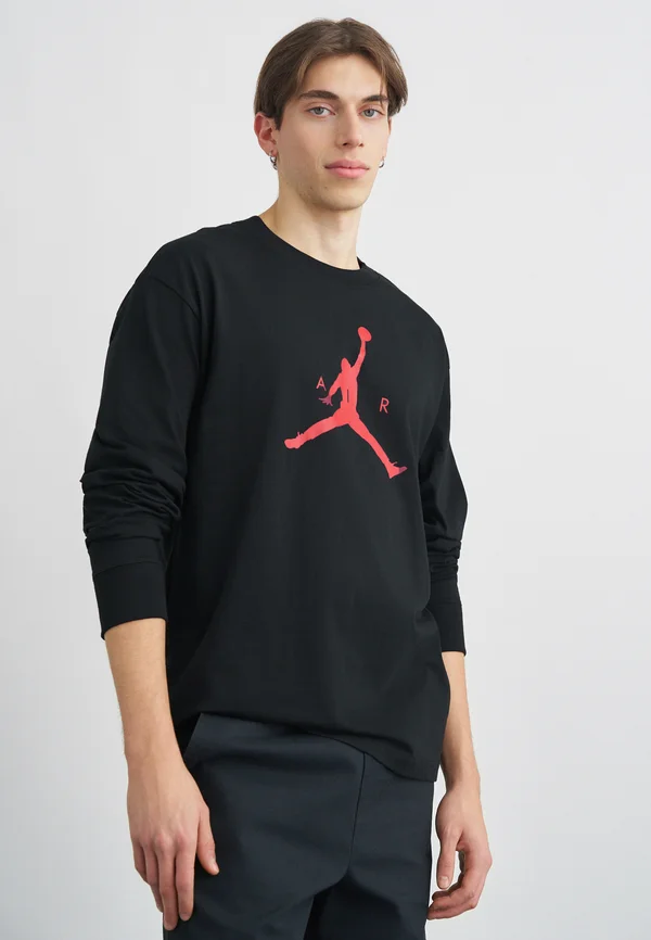 JUMPMAN TEE - Langarmshirt - black/gym red