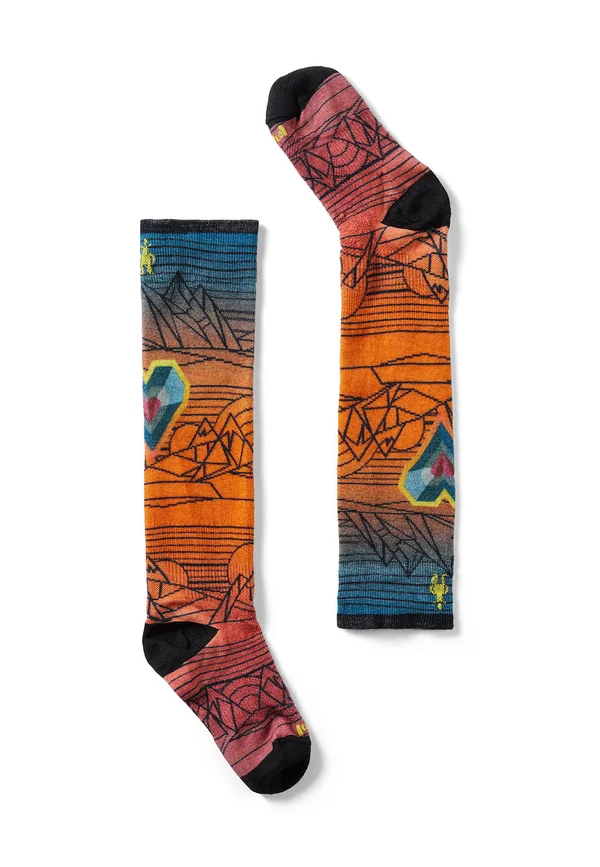 JUNIOR SKI CUSHION GEO PEAKS - Sportsocken - orange rust