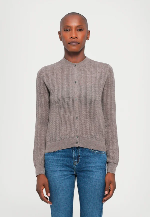 JUNON - Strickjacke - taupe